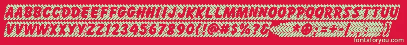 Skidz-fontti – vihreät fontit punaisella taustalla