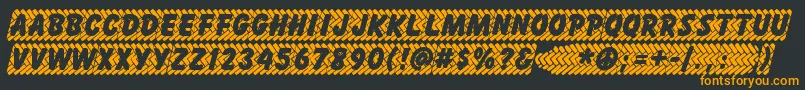 Skidz Font – Orange Fonts on Black Background