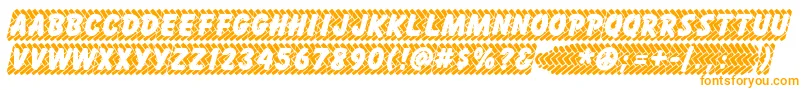 Шрифт Skidz – оранжевые шрифты на белом фоне