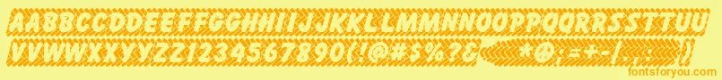 Шрифт Skidz – оранжевые шрифты на жёлтом фоне