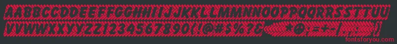 フォントSkidz – 黒い背景に赤い文字