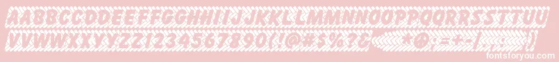 Шрифт Skidz – белые шрифты на розовом фоне