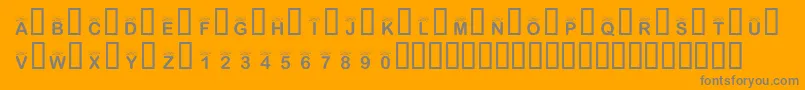 KrInTheSpotlight Font – Gray Fonts on Orange Background