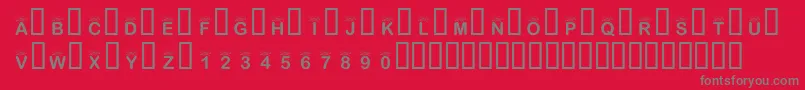 KrInTheSpotlight Font – Gray Fonts on Red Background