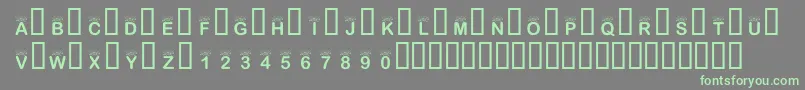 KrInTheSpotlight Font – Green Fonts on Gray Background