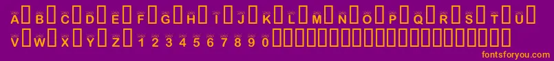KrInTheSpotlight Font – Orange Fonts on Purple Background