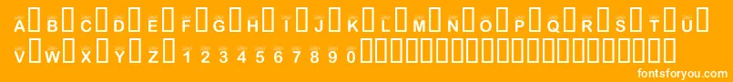 KrInTheSpotlight Font – White Fonts on Orange Background