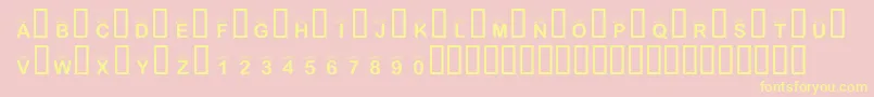 KrInTheSpotlight Font – Yellow Fonts on Pink Background