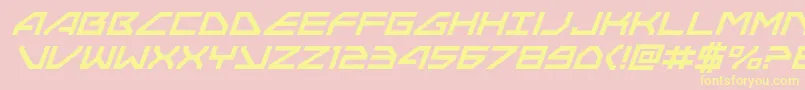 Neonavysuperital Font – Yellow Fonts on Pink Background