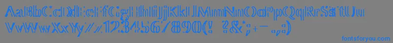 ColourBrush-Schriftart – Blaue Schriften auf grauem Hintergrund