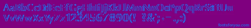 ColourBrush Font – Blue Fonts on Purple Background