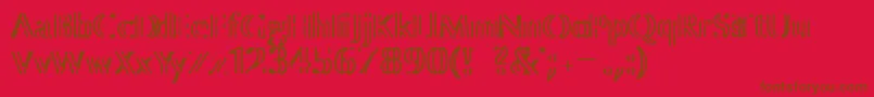 ColourBrush Font – Brown Fonts on Red Background