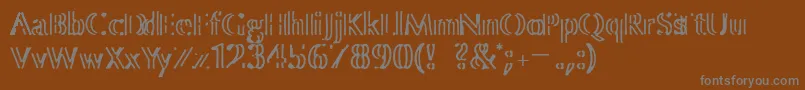 ColourBrush Font – Gray Fonts on Brown Background