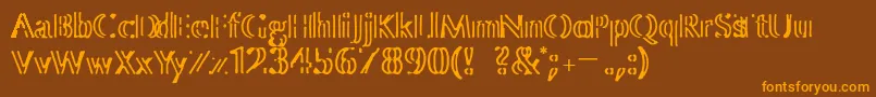 ColourBrush Font – Orange Fonts on Brown Background