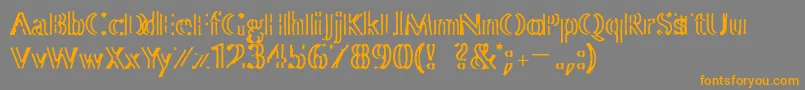 ColourBrush Font – Orange Fonts on Gray Background