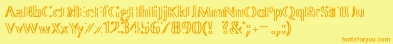 ColourBrush Font – Orange Fonts on Yellow Background