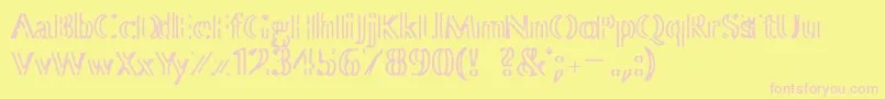 ColourBrush Font – Pink Fonts on Yellow Background