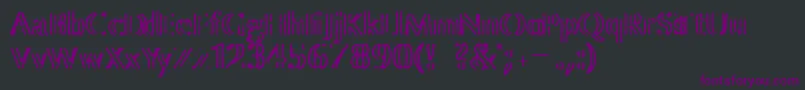 ColourBrush Font – Purple Fonts on Black Background