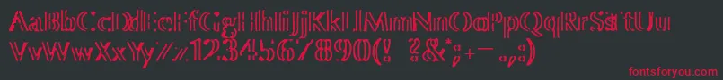 フォントColourBrush – 黒い背景に赤い文字