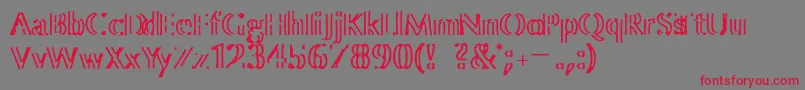 ColourBrush Font – Red Fonts on Gray Background