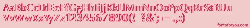 ColourBrush Font – Red Fonts on Pink Background