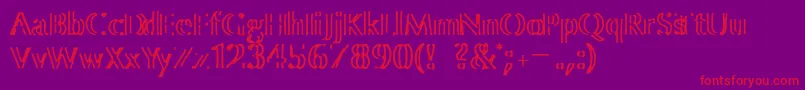 ColourBrush Font – Red Fonts on Purple Background