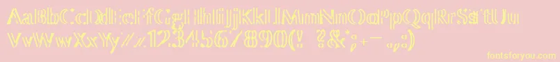 ColourBrush Font – Yellow Fonts on Pink Background