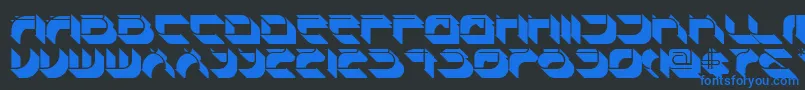 Spondulixnf Font – Blue Fonts on Black Background