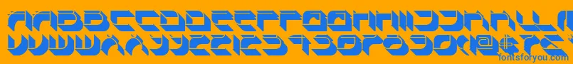 Spondulixnf Font – Blue Fonts on Orange Background