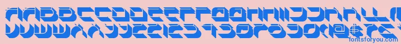 Spondulixnf-Schriftart – Blaue Schriften auf rosa Hintergrund