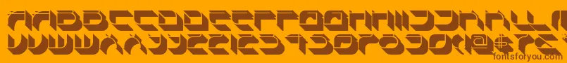 Fonte Spondulixnf – fontes marrons em um fundo laranja