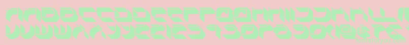 Spondulixnf-Schriftart – Grüne Schriften auf rosa Hintergrund