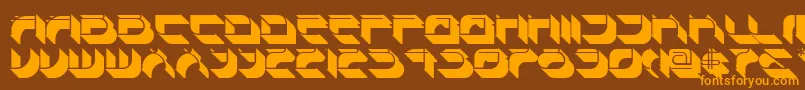 Weitere Informationen zur Spondulixnf-Schriftart Spondulixnf-Schriftart – Orangefarbene Schriften auf braunem Hintergrund