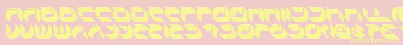 Spondulixnf-Schriftart – Gelbe Schriften auf rosa Hintergrund