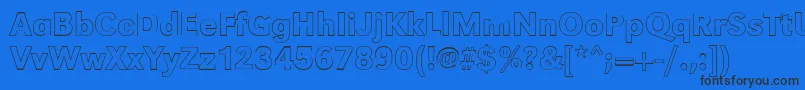 Шрифт GroteskouMediumRegular – чёрные шрифты на синем фоне