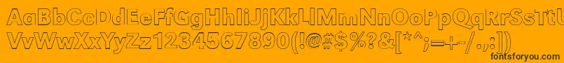 Шрифт GroteskouMediumRegular – чёрные шрифты на оранжевом фоне