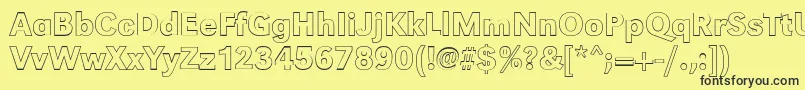 Шрифт GroteskouMediumRegular – чёрные шрифты на жёлтом фоне