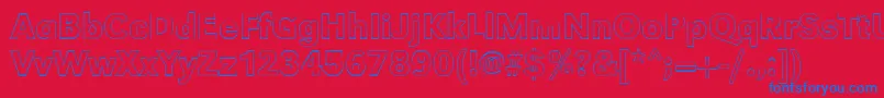 フォントGroteskouMediumRegular – 赤い背景に青い文字