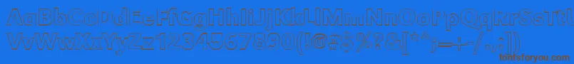 Шрифт GroteskouMediumRegular – коричневые шрифты на синем фоне