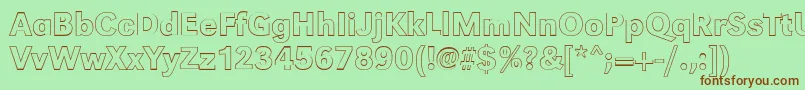 GroteskouMediumRegular Font – Brown Fonts on Green Background