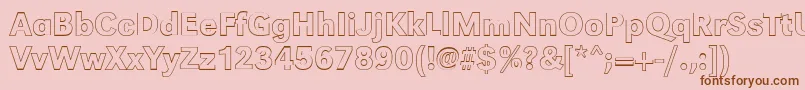 Шрифт GroteskouMediumRegular – коричневые шрифты на розовом фоне