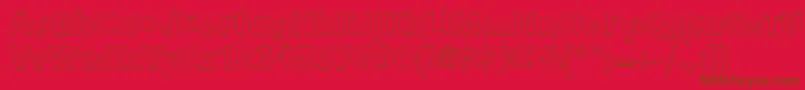 GroteskouMediumRegular-fontti – ruskeat fontit punaisella taustalla