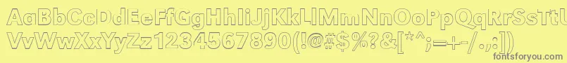 Шрифт GroteskouMediumRegular – серые шрифты на жёлтом фоне