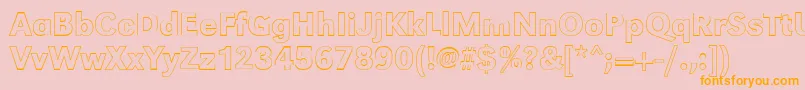 Шрифт GroteskouMediumRegular – оранжевые шрифты на розовом фоне