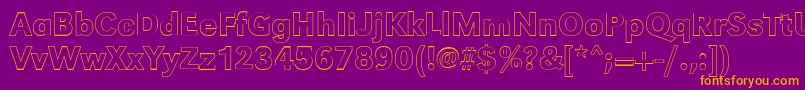 GroteskouMediumRegular Font – Orange Fonts on Purple Background