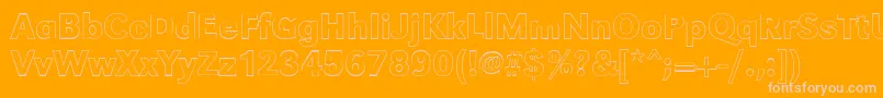 GroteskouMediumRegular Font – Pink Fonts on Orange Background