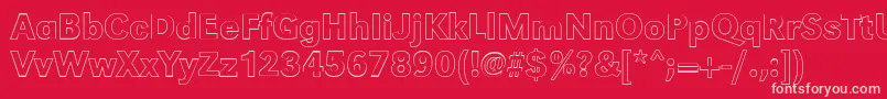 フォントGroteskouMediumRegular – 赤い背景にピンクのフォント