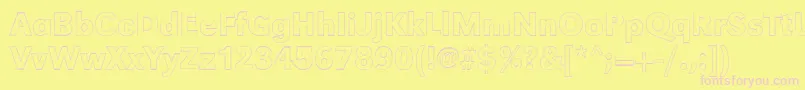 GroteskouMediumRegular Font – Pink Fonts on Yellow Background