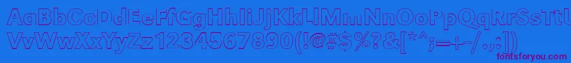 GroteskouMediumRegular Font – Purple Fonts on Blue Background