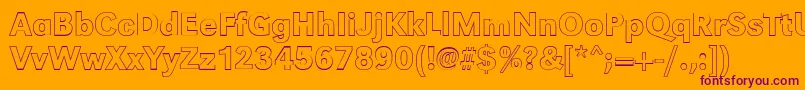 Шрифт GroteskouMediumRegular – фиолетовые шрифты на оранжевом фоне
